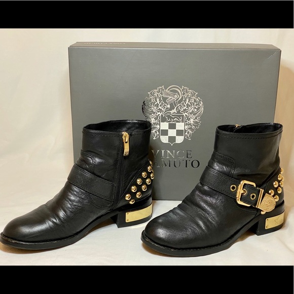 Vince Camuto Windetta Studded Ankle Moto Boot - Picture 2 of 6